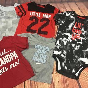 Lot of 5 Boy's 18 Mos/24 Mos Onesies/Shirts